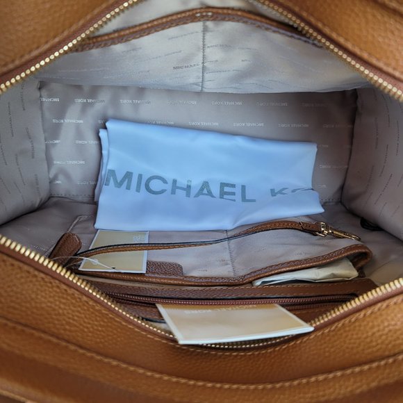 MICHAEL KORS Darien Pebbled Leather Medium Tote w Front Slip Pocket-🎈⭐ - Picture 13 of 16